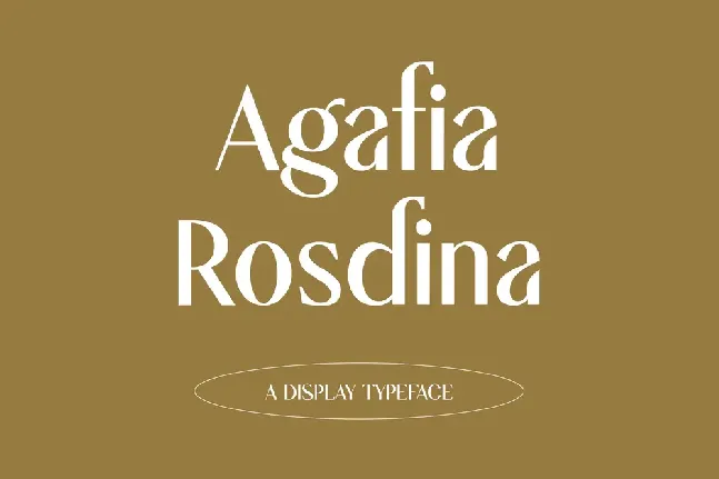 Agafia Rosdina font