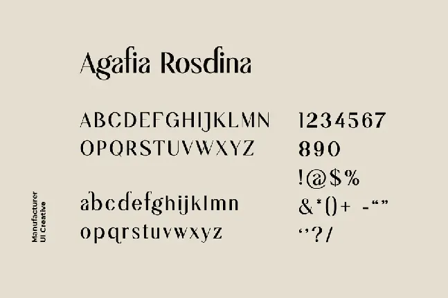 Agafia Rosdina font