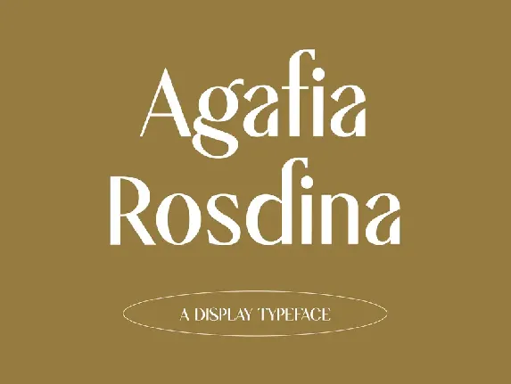 Agafia Rosdina font