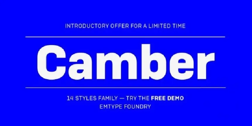 Camber Family font