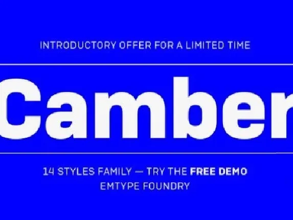 Camber Family font