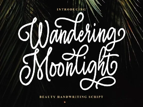 Wandering Moonlight font