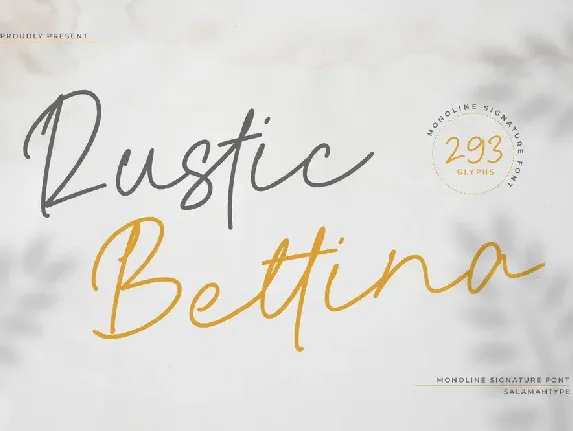 RusticBettina font