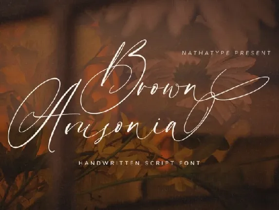 Brown Amsonia font