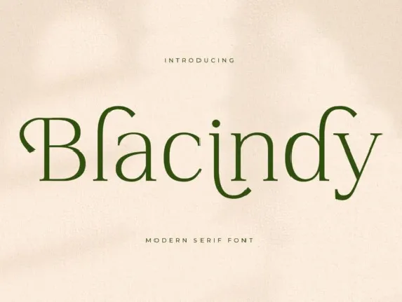 Blacindy font