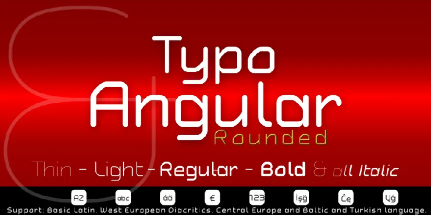 Typo Angular Rounded font