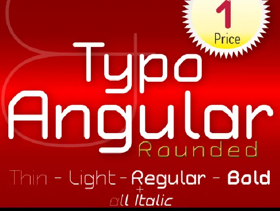 Typo Angular Rounded font