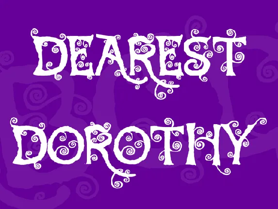 Dearest Dorothy font