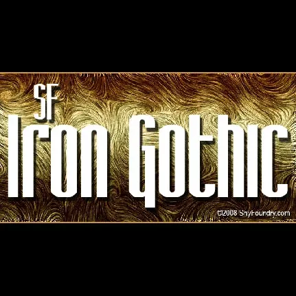 SF Iron Gothic font