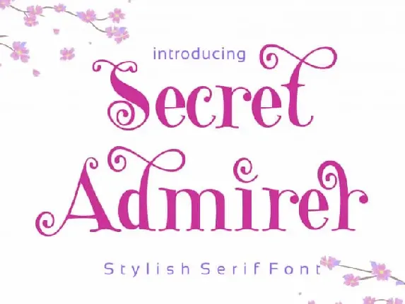 Secret Admirer Serif font