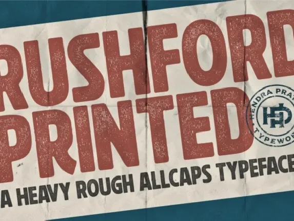 Rushford Printed font