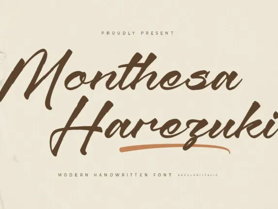 Monthesa Harezuki font