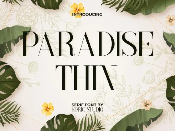 Paradise Thin font