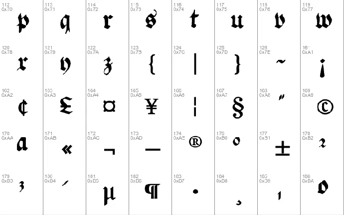 Ehmcke Federfraktur font