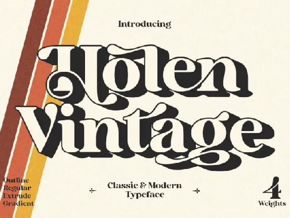 Holen Vintage font