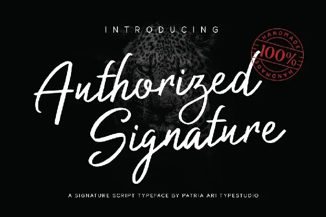 Authorized Signature font