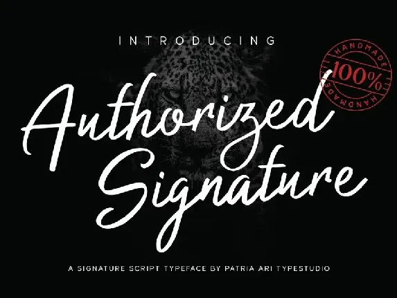 Authorized Signature font