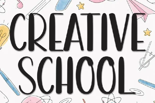 Creative School Display font