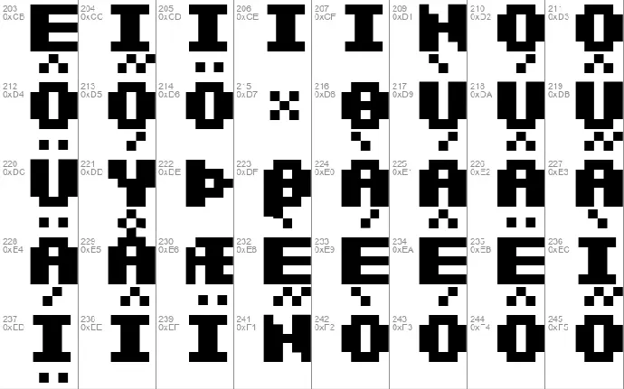 SF Intermosaic font