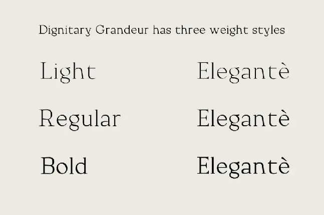 Dignitary Grandeur font