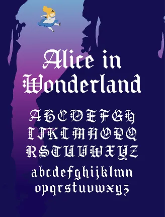 Alice in Wonderland font