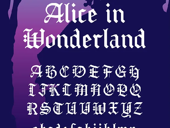 Alice in Wonderland font