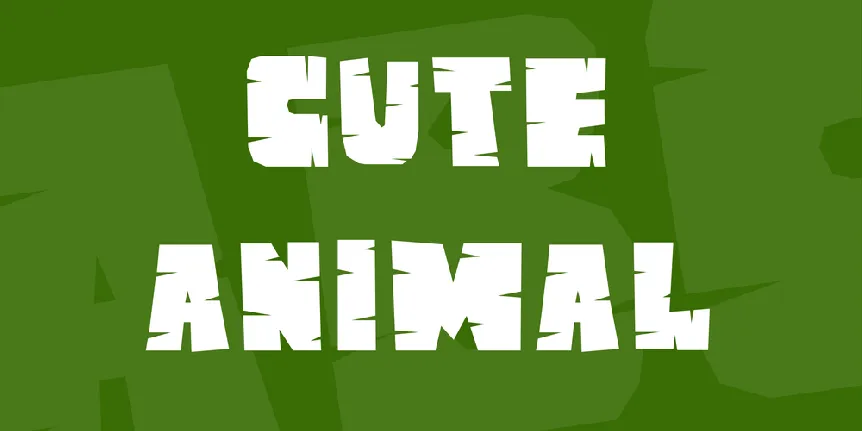 CUTE ANIMAL font