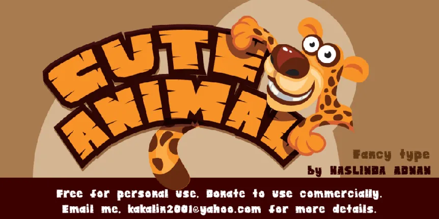 CUTE ANIMAL font