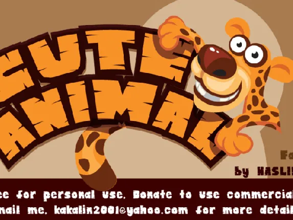 CUTE ANIMAL font