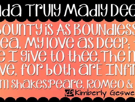 Janda Truly Madly Deeply font