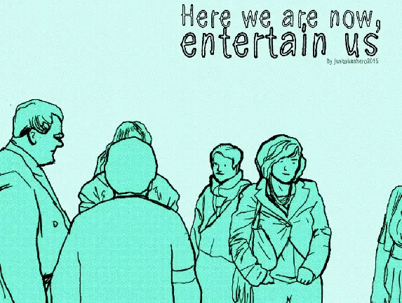 Here we are now, entertain us font