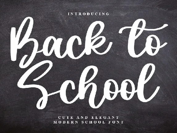 Back To School font