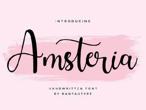 Amsteria Calligraphy font