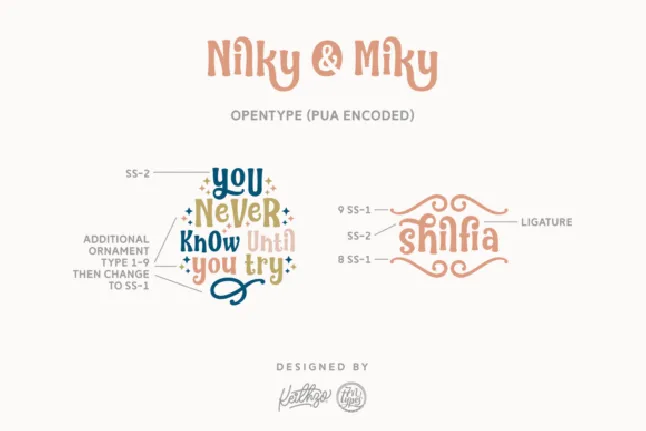 Nilky & Miky Typeface font