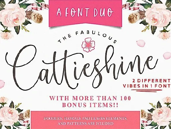 Cattieshine Script font