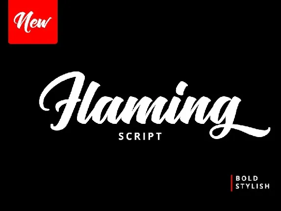 Flaming Script Free font