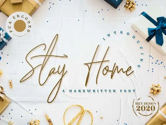 Stay Home font