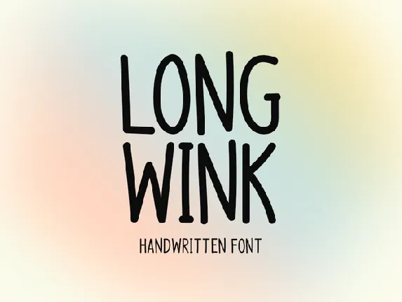 Long Wink font