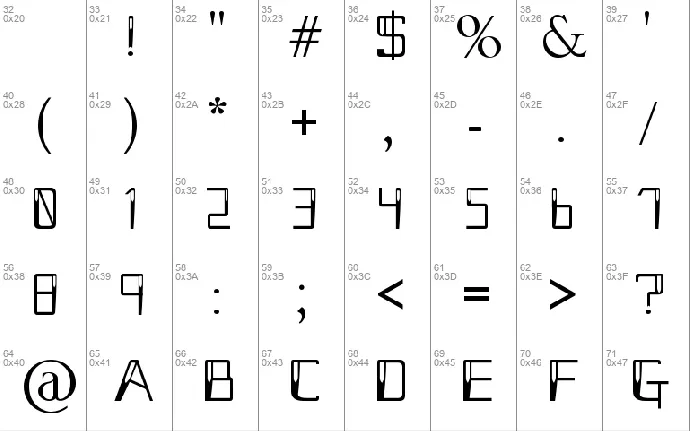 Holitter Hollow font