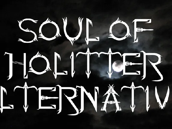 Soul Of Holitter Alternative font