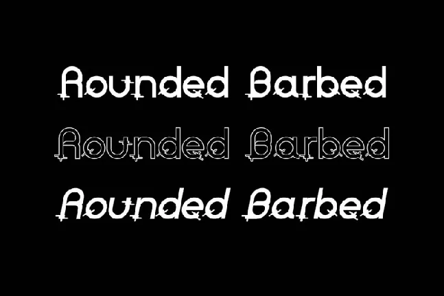 Rounded Barbed font