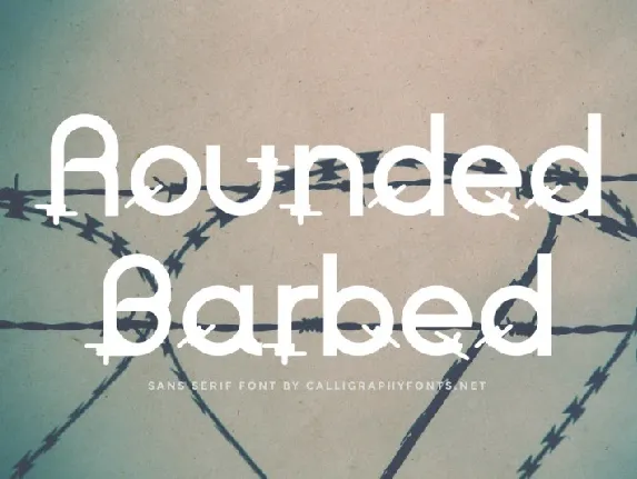 Rounded Barbed font