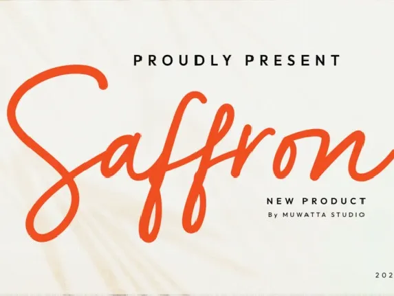 Saffron font