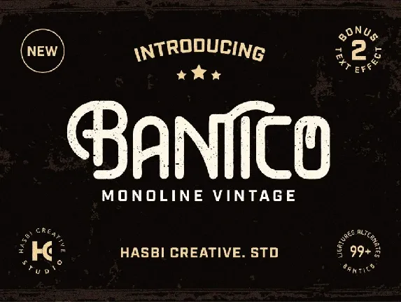 Bantico Monoline font