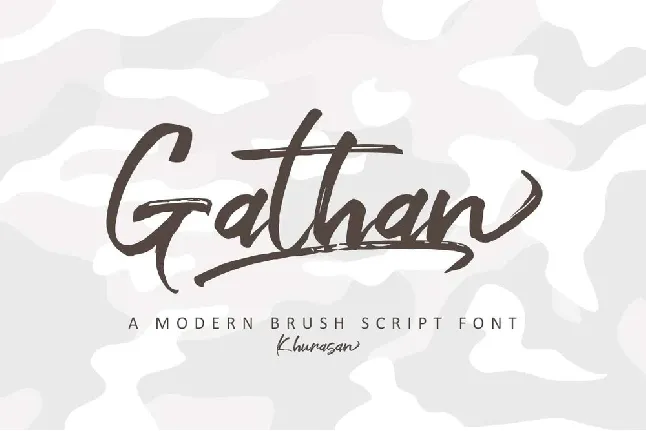 Gathan Brush Script font