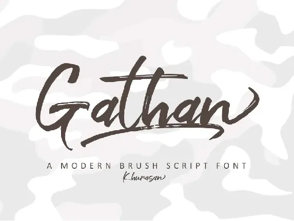 Gathan Brush Script font