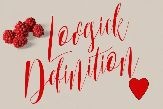 Lovesick Definition font