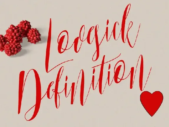 Lovesick Definition font