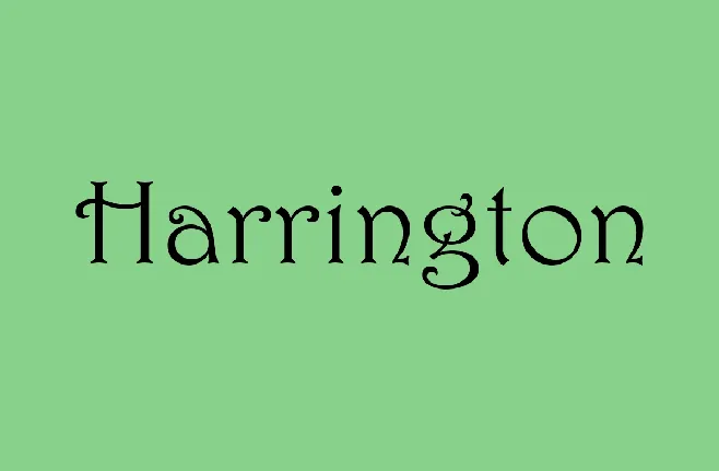 Harrington font