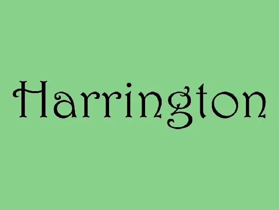 Harrington font